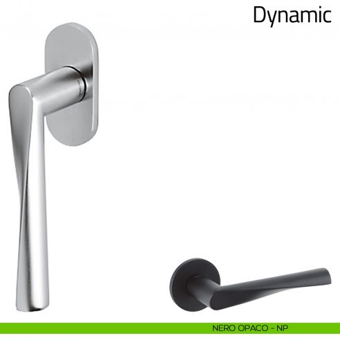 Maniglia per finestra martellina DK Dynamic Olivari nero opaco