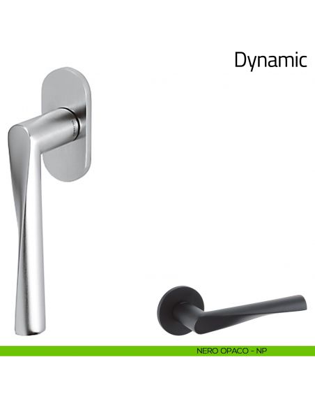 Maniglia per finestra martellina DK Dynamic Olivari nero opaco