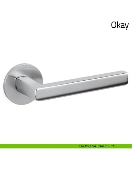 Maniglia per porta Okay Olivari cromo satinato