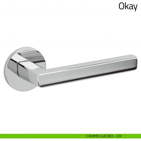 Maniglia per porta Okay Olivari cromo lucido