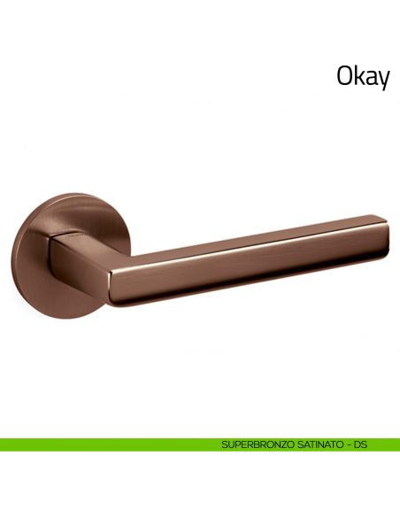 Maniglia per porta Okay Olivari superbronzo satinato