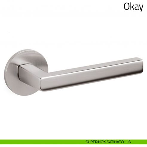 Maniglia per porta Okay Olivari superinox satinato