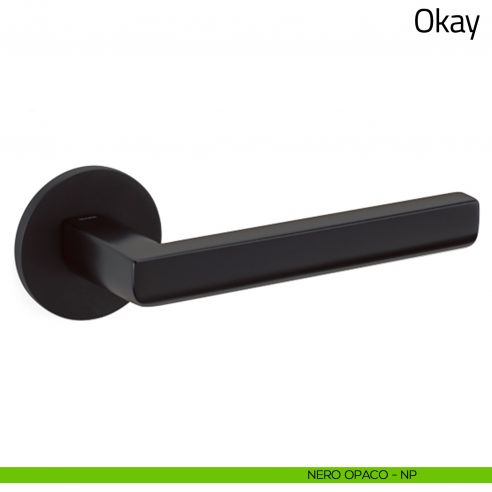 Maniglia per porta Okay Olivari nero opaco