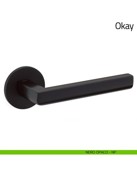 Maniglia per porta Okay Olivari nero opaco