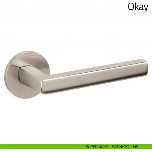 Maniglia per porta Okay Olivari supernichel satinato