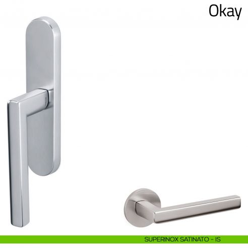 Maniglia per finestra cremonese Okay Olivari superinox satinato