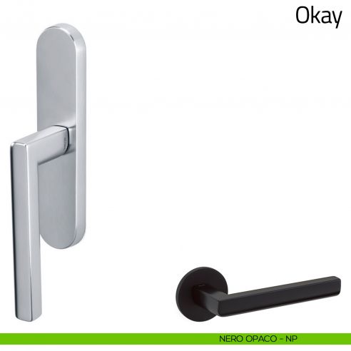 Maniglia per finestra cremonese Okay Olivari nero opaco