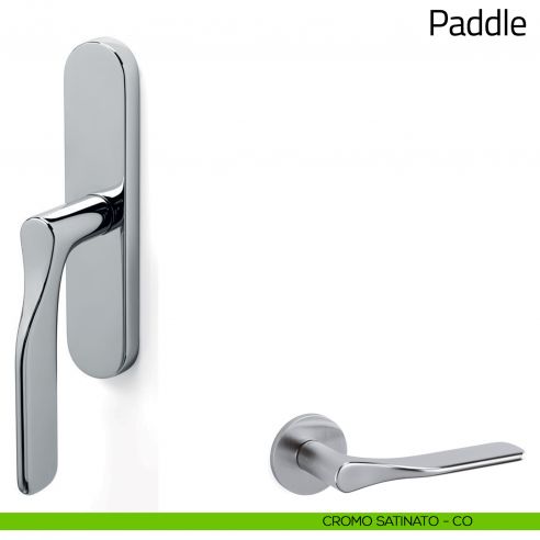 Maniglia per finestra cremonese Paddle Olivari cromo satinato