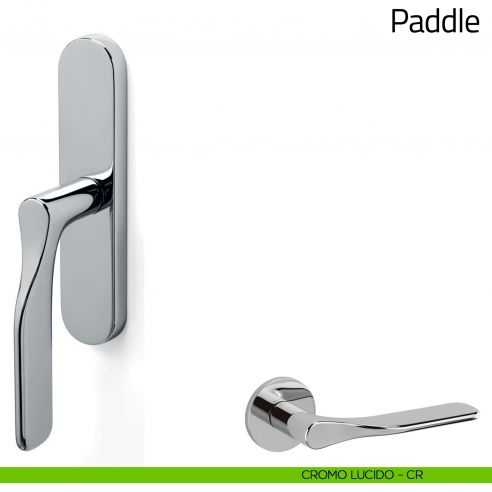 Maniglia per finestra cremonese Paddle Olivari cromo lucido
