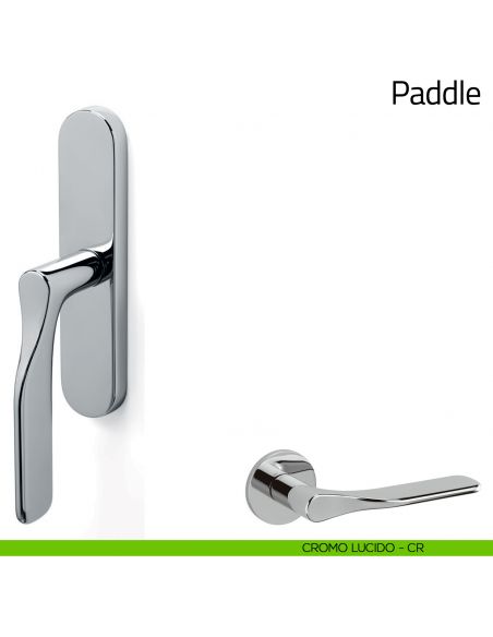 Maniglia per finestra cremonese Paddle Olivari cromo lucido