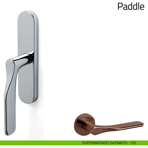 Maniglia per finestra cremonese Paddle Olivari superbronzo satinato
