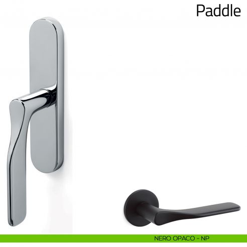 Maniglia per finestra cremonese Paddle Olivari nero opaco