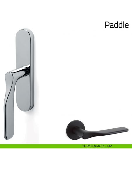 Maniglia per finestra cremonese Paddle Olivari nero opaco