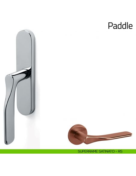 Maniglia per finestra cremonese Paddle Olivari superame satinato