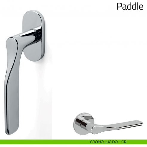Maniglia per finestra martellina DK Paddle Olivari cromo lucido
