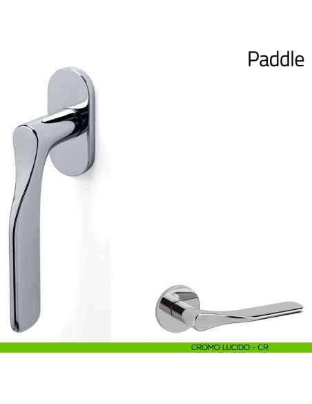 Maniglia per finestra martellina DK Paddle Olivari cromo lucido