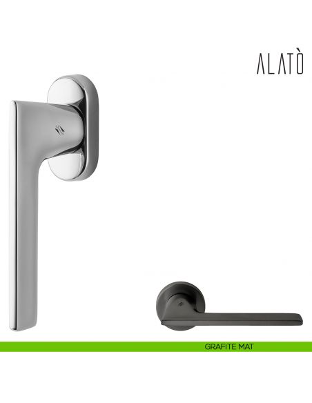 Maniglia per finestra martellina DK Alatò Colombo Design grafite mat