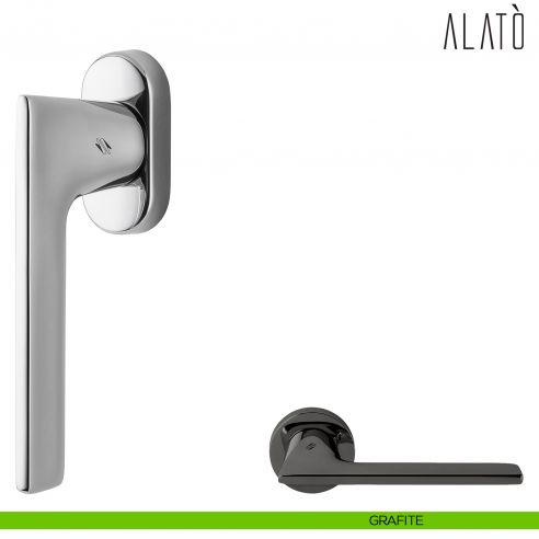 Maniglia per finestra martellina DK Alatò Colombo Design grafite