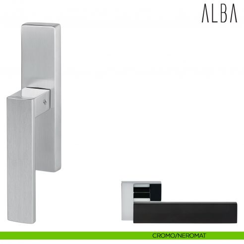 Maniglia per finestra cremonese Alba Colombo Design cromo - neromat