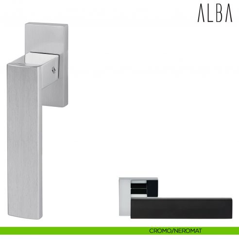 Maniglia per finestra martellina DK Alba Colombo Design cromo - neromat