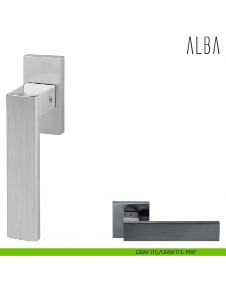 Maniglia per finestra martellina DK Alba Colombo Design grafite - grafite mat