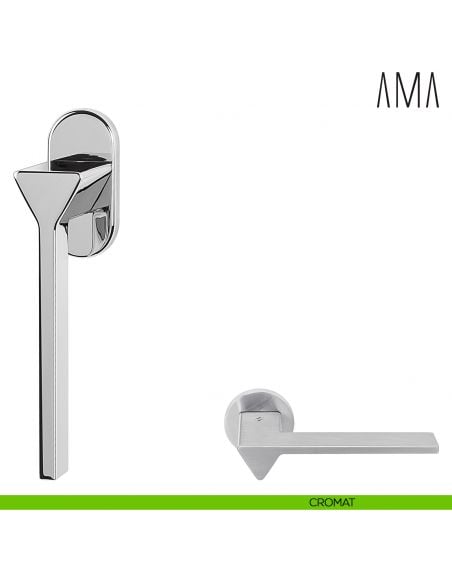 Maniglia per finestra martellina DK Ama Colombo Design bassa cromat