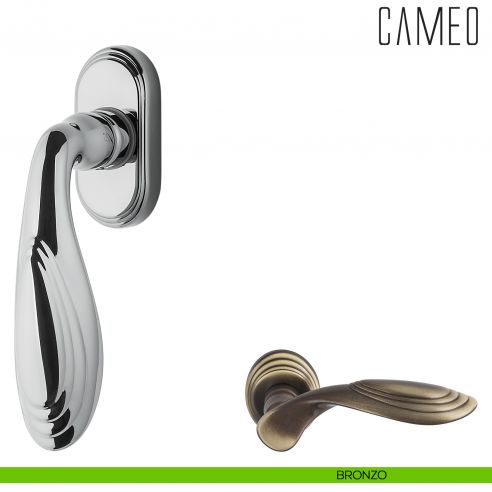 Maniglia per finestra martellina DK Cameo Colombo Design bronzo