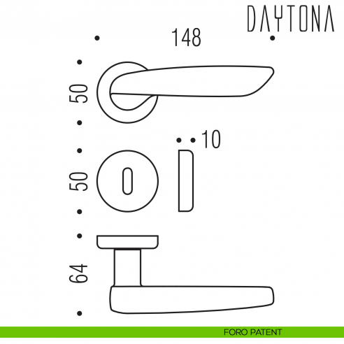 Maniglia per porta Daytona Colombo Design foro patent