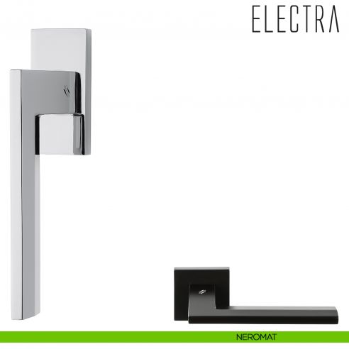 Maniglia per finestra martellina DK Electra Colombo Design bassa neromat