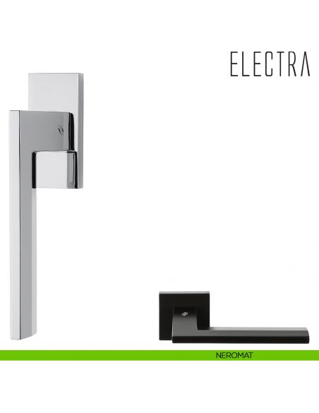 Maniglia per finestra martellina DK Electra Colombo Design bassa neromat
