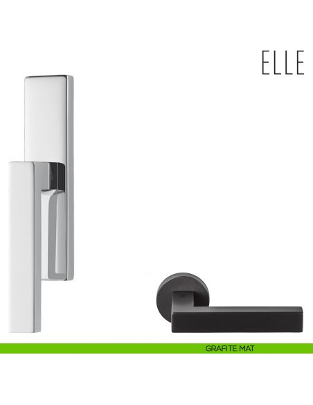 Maniglia per finestra cremonese Elle Colombo Design grafite mat