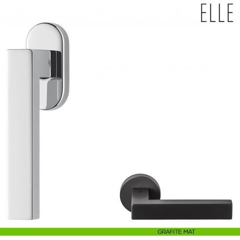 Maniglia per finestra martellina DK Elle Colombo Design grafite mat