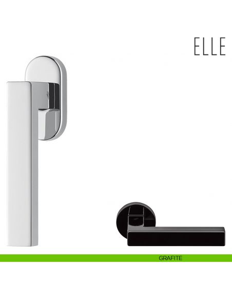 Maniglia per finestra martellina DK Elle Colombo Design grafite