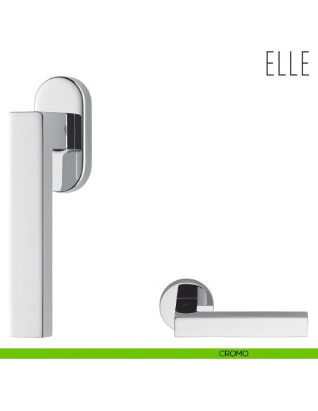 Maniglia per finestra martellina DK Elle Colombo Design bassa cromo
