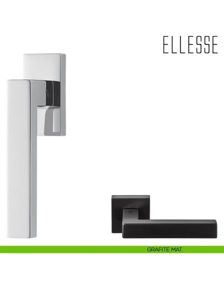 Maniglia per finestra martellina DK Ellesse Colombo Design grafite mat