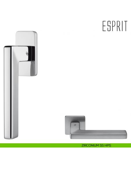 Maniglia per finestra martellina DK Esprit Colombo Design bassa zirconium ss hps