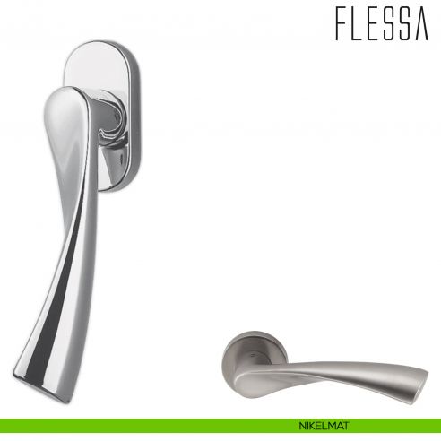 Maniglia per finestra martellina DK Flessa Colombo Design nikelmat