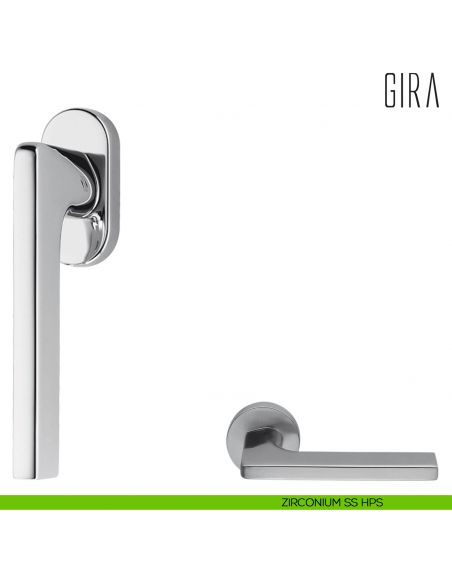 Maniglia per finestra martellina DK Gira Colombo Design zirconium ss hps