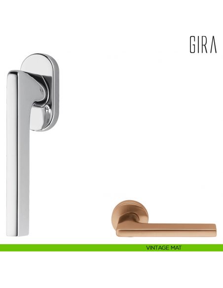 Maniglia per finestra martellina DK Gira Colombo Design vintage mat