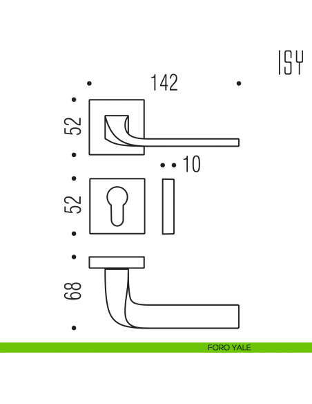 Maniglia per porta Isy Colombo Design yale