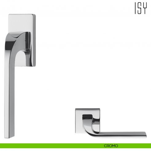 Maniglia per finestra martellina DK Isy Colombo Design bassa cromo