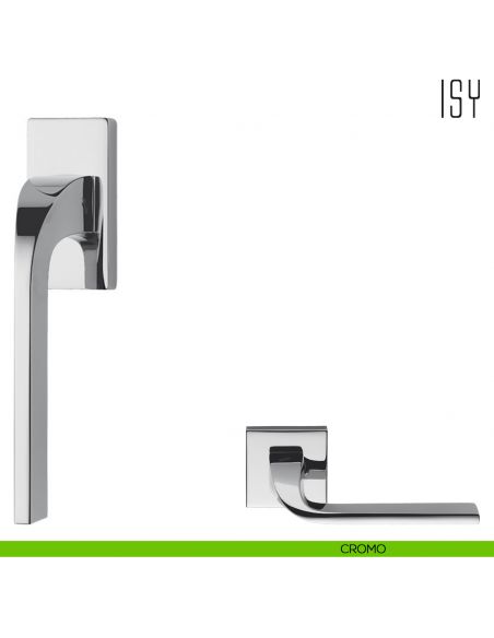 Maniglia per finestra martellina DK Isy Colombo Design bassa cromo