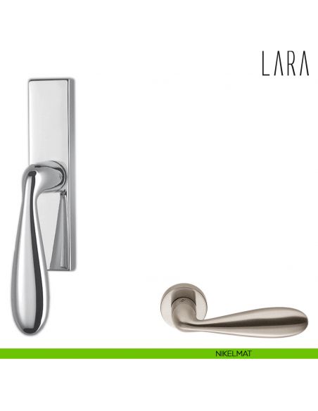 Maniglia per finestra cremonese Lara Colombo Design nikelmat
