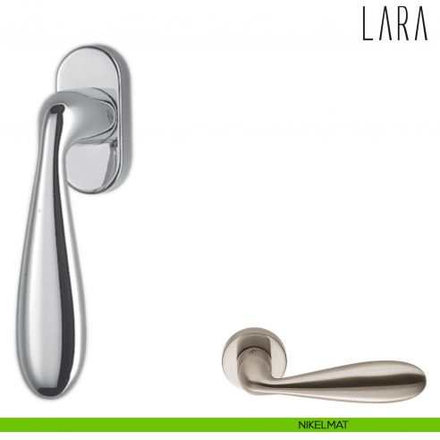 Maniglia per finestra martellina DK Lara Colombo Design nikelmat