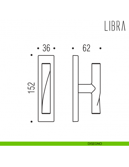 Maniglia per finestra cremonese Libra Colombo Design disegno