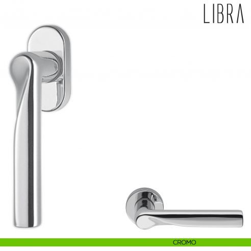 Maniglia per finestra martellina DK Libra Colombo Design cromo
