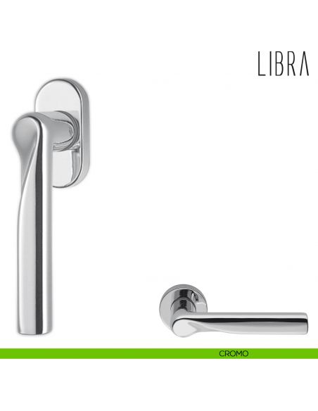 Maniglia per finestra martellina DK Libra Colombo Design cromo
