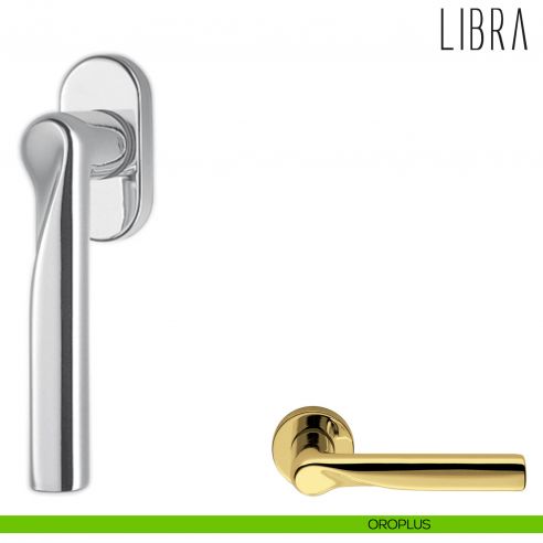 Maniglia per finestra martellina DK Libra Colombo Design oroplus
