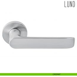 Maniglia per porta Lund Colombo Design con rosetta tonda bassa 2