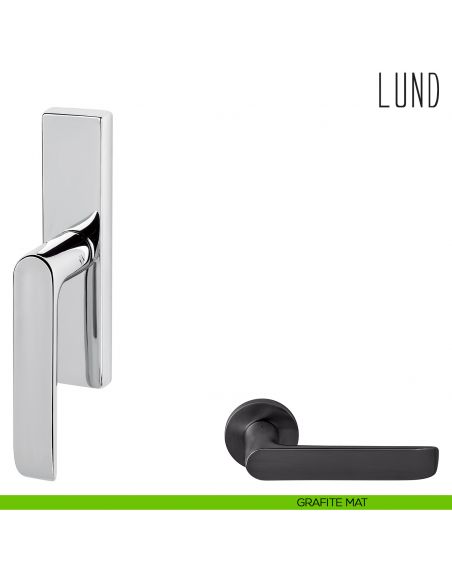 Maniglia per finestra cremonese Lund Colombo Design grafite mat
